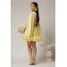 rochie-scurta-galbena-ocazie-maneci-plisate-volane (1)