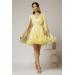 rochie-scurta-galbena-ocazie-maneci-plisate-volane (2)